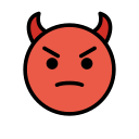 OpenMoji 13.1  👿  Angry Face With Horns Emoji