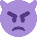 Twitter (Twemoji 14.0)  👿  Angry Face With Horns Emoji
