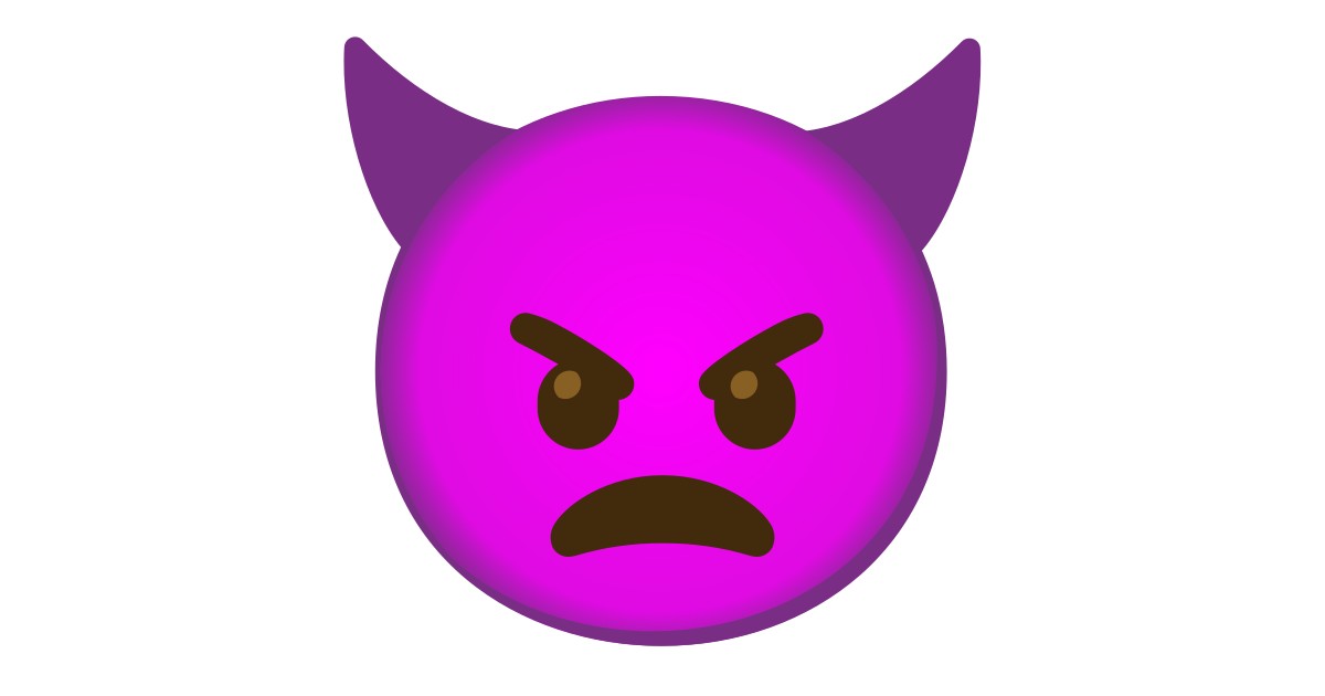 👿  Angry Face With Horns