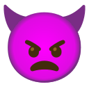 Google (Android 12L)  👿  Angry Face With Horns Emoji