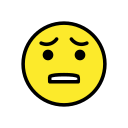 OpenMoji 13.1  😧  Anguished Face Emoji