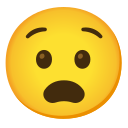 Google (Android 12L)  😧  Anguished Face Emoji