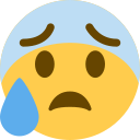 Twitter (Twemoji 14.0)  😰  Anxious Face With Sweat Emoji