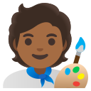 Google (Android 12L)  🧑🏾‍🎨  Artist: Medium-dark Skin Tone Emoji