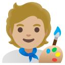 Google (Android 12L)  🧑🏼‍🎨  Artist: Medium-light Skin Tone Emoji