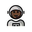 OpenMoji 13.1  🧑🏿‍🚀  Astronaut: Dark Skin Tone Emoji
