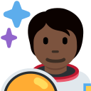 Twitter (Twemoji 14.0)  🧑🏿‍🚀  Astronaut: Dark Skin Tone Emoji