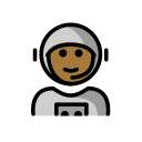 OpenMoji 13.1  🧑🏾‍🚀  Astronaut: Medium-dark Skin Tone Emoji