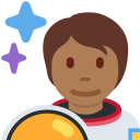 Twitter (Twemoji 14.0)  🧑🏾‍🚀  Astronaut: Medium-dark Skin Tone Emoji