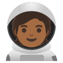 Google (Android 12L)  🧑🏾‍🚀  Astronaut: Medium-dark Skin Tone Emoji