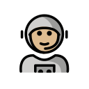 OpenMoji 13.1  🧑🏼‍🚀  Astronaut: Medium-light Skin Tone Emoji