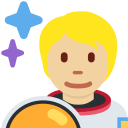 Twitter (Twemoji 14.0)  🧑🏼‍🚀  Astronaut: Medium-light Skin Tone Emoji