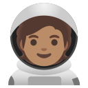 Google (Android 12L)  🧑🏽‍🚀  Astronaut: Medium Skin Tone Emoji