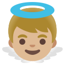 Google (Android 12L)  👼🏼  Baby Angel: Medium-light Skin Tone Emoji