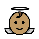 OpenMoji 13.1  👼🏽  Baby Angel: Medium Skin Tone Emoji