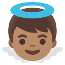 Google (Android 12L)  👼🏽  Baby Angel: Medium Skin Tone Emoji