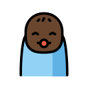 OpenMoji 13.1  👶🏿  Baby: Dark Skin Tone Emoji