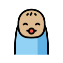 OpenMoji 13.1  👶🏼  Baby: Medium-light Skin Tone Emoji