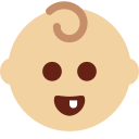 Twitter (Twemoji 14.0)  👶🏼  Baby: Medium-light Skin Tone Emoji