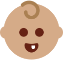 Twitter (Twemoji 14.0)  👶🏽  Baby: Medium Skin Tone Emoji