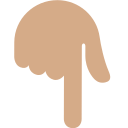 Twitter (Twemoji 14.0)  👇🏽  Backhand Index Pointing Down: Medium Skin Tone Emoji