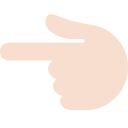 Twitter (Twemoji 14.0)  👈🏻  Backhand Index Pointing Left: Light Skin Tone Emoji