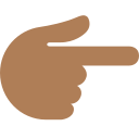 Twitter (Twemoji 14.0)  👉🏾  Backhand Index Pointing Right: Medium-dark Skin Tone Emoji