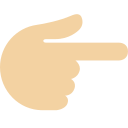 Twitter (Twemoji 14.0)  👉🏼  Backhand Index Pointing Right: Medium-light Skin Tone Emoji