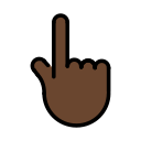 OpenMoji 13.1  👆🏿  Backhand Index Pointing Up: Dark Skin Tone Emoji