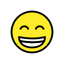 OpenMoji 13.1  😁  Beaming Face With Smiling Eyes Emoji