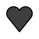 OpenMoji 13.1  🖤  Black Heart Emoji