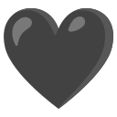 Google (Android 12L)  🖤  Black Heart Emoji