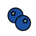 OpenMoji 13.1  🫐  Blueberries Emoji