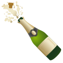 Google (Android 11.0)  🍾  Bottle With Popping Cork Emoji