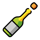 OpenMoji 13.1  🍾  Bottle With Popping Cork Emoji