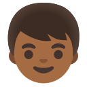 Google (Android 12L)  👦🏾  Boy: Medium-dark Skin Tone Emoji