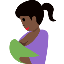 Twitter (Twemoji 14.0)  🤱🏿  Breast-feeding: Dark Skin Tone Emoji