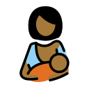OpenMoji 13.1  🤱🏾  Breast-feeding: Medium-dark Skin Tone Emoji
