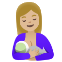 Google (Android 12L)  🤱🏼  Breast-feeding: Medium-light Skin Tone Emoji