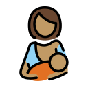 OpenMoji 13.1  🤱🏽  Breast-feeding: Medium Skin Tone Emoji