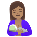 Google (Android 12L)  🤱🏽  Breast-feeding: Medium Skin Tone Emoji