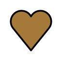 OpenMoji 13.1  🤎  Brown Heart Emoji