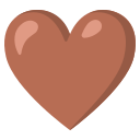 Google (Android 12L)  🤎  Brown Heart Emoji