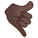 Google (Android 12L)  🤙🏿  Call Me Hand: Dark Skin Tone Emoji