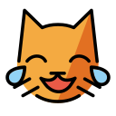 OpenMoji 13.1  😹  Cat With Tears Of Joy Emoji