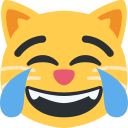 Twitter (Twemoji 14.0)  😹  Cat With Tears Of Joy Emoji