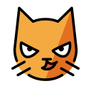 OpenMoji 13.1  😼  Cat With Wry Smile Emoji