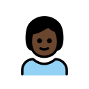 OpenMoji 13.1  🧒🏿  Child: Dark Skin Tone Emoji