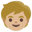 Google (Android 12L)  🧒🏼  Child: Medium-light Skin Tone Emoji