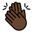 OpenMoji 13.1  👏🏿  Clapping Hands: Dark Skin Tone Emoji